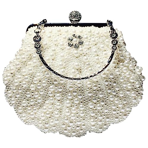 Pearl Studded Single-shoulder Bag for Women Casual Handbags Elegant Dating Purse