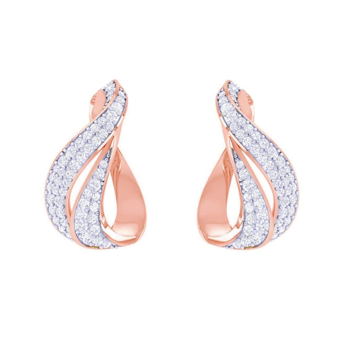 clara 925 Sterling Silver Agda Pendant Earring Chain Jewellery Set | Rose Gold Rhodium Plated, Swiss Zirconia | Gift for Women & Girls-picture-8