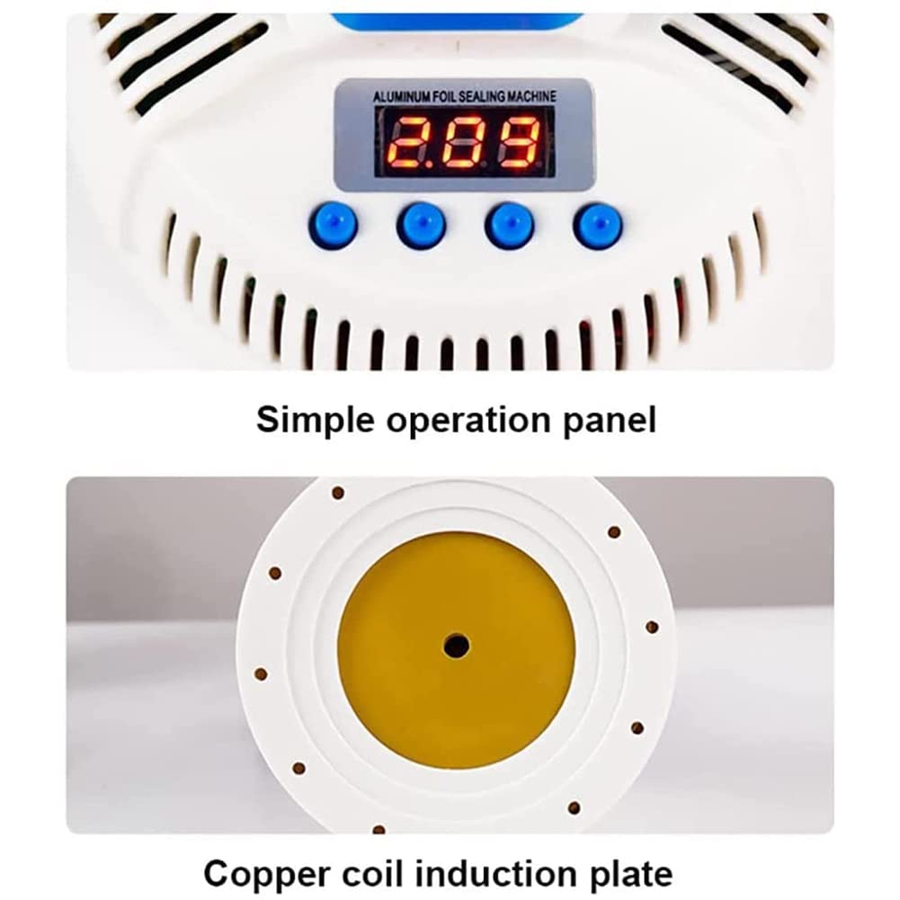 Sellador De Inducción Electromagnético De Mano, Herramienta De Sellado Por Inducción De Calor Portátil De 500 W, Sellador De Tapa De Papel De Aluminio Con Tiempo De Potencia Ajustable, Para Botellas