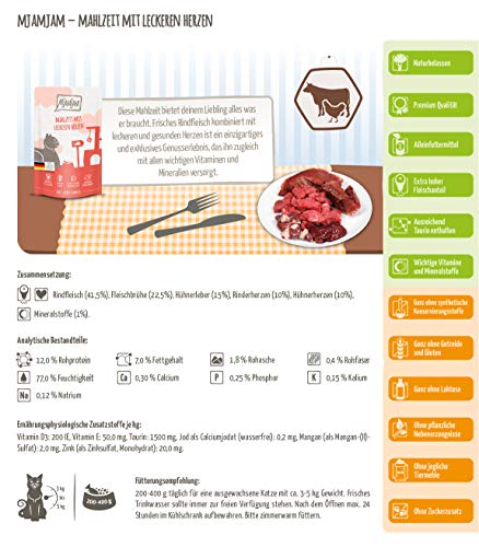MjAMjAM - Premium Nassfutter für Katzen - Quetschie - purer Fleischgenuss - zartes Känguru pur, 12er Pack (12 x 125 g), getreidefrei mit extra viel Fleisch & Premium Nassfutter für Katzen