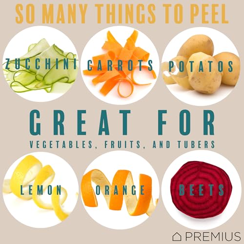 Premius Wooden Vegetable Stainless Steel Blades Peeler With Potato Eyer By Premius thumb #2