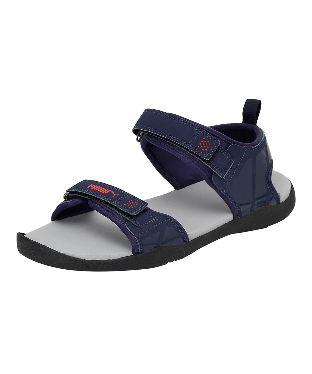 Puma Mens Path Reload Navy-Cool Mid Gray-Red Sandal - 7UK (38516907) (B0BVM8ZNHK) Amazon Price History, Amazon Price Tracker