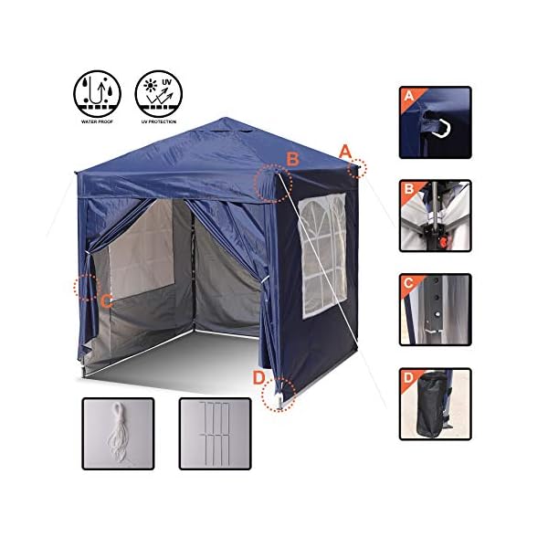 SANHENG Pop Up Gazebo, Pop Up Tent with Weights, Fully Waterproof, All Weather Gazebo ideal for Outdoor Party Camping - Image 6