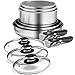 Backen 199911 - Set de Poeles et Casseroles - Inox - 11 Pièces - Tous Feux dont Induction