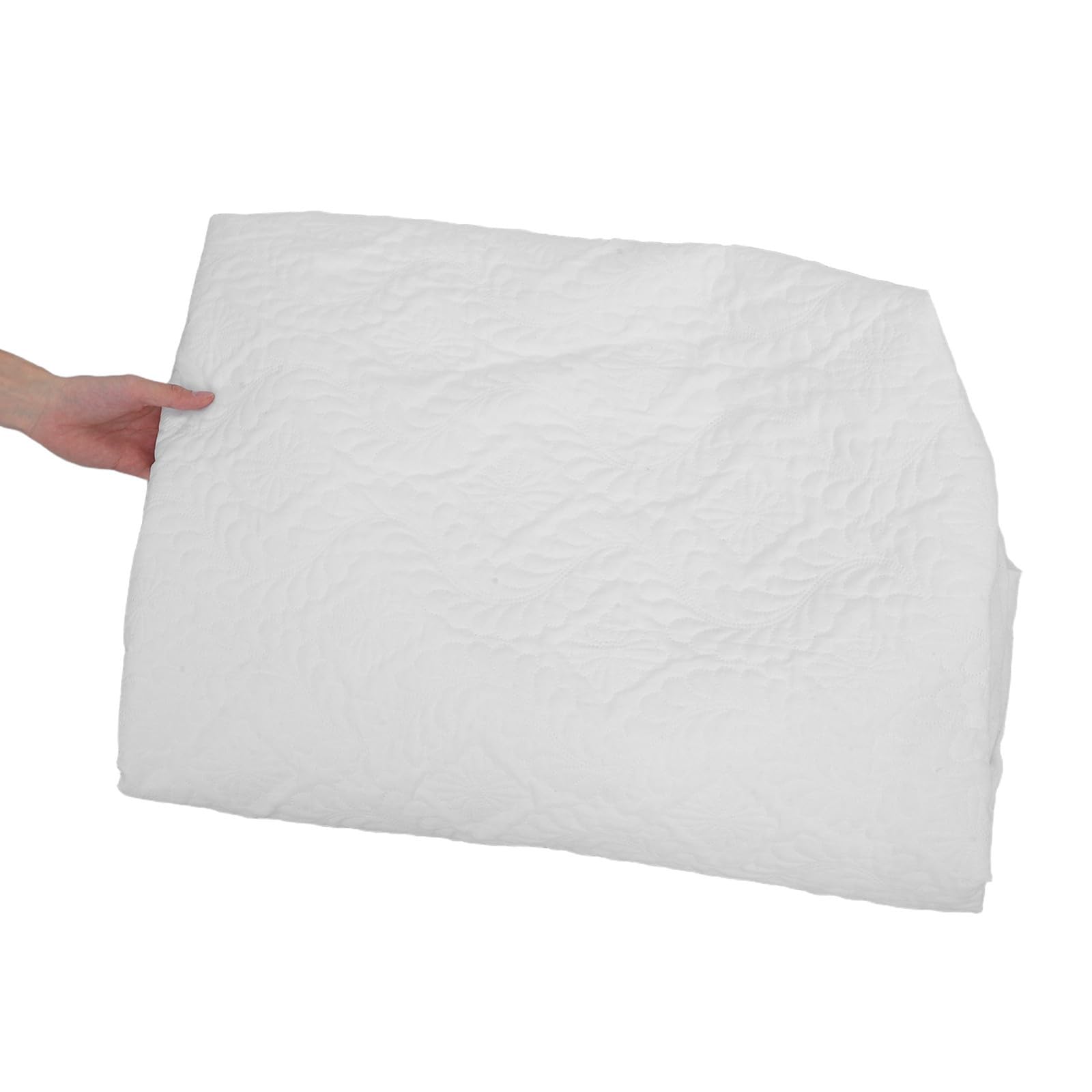 ABOOFAN Coprimaterasso Aderente 360 Gradi in Cotone Bianco