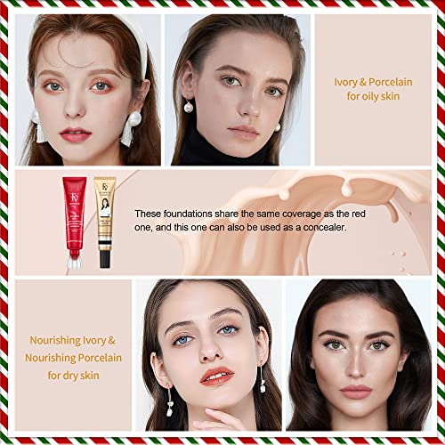 Fv Even Tone Foundation Makeup, Full Coverage Oil Control Longwear Concealer Lightweight Face Makeup Bb Cream Liquid Foundation For Oily Or Combination Skin #TOP4