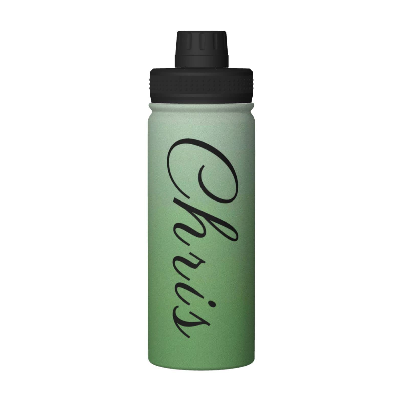 Naispanda Personalized Water Bottle with Name Text- 511ml Custom Stainless Steel Water Bottle with Face Photo Text Customized Double Wall Insulated Water Bottle Gift for Women Men (Name Custom-1) — image 1