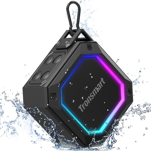 Tronsmart Groove 2 Altavoz Portátiles, Bluetooth 5.3, Luces Led con 18 Horas de Reproducción, Impermeable IPX7, para Smartphone, Fiesta, Viajes, Playa