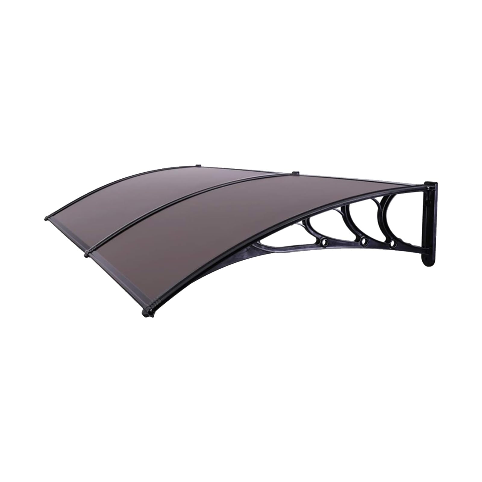 GJMSSMY UV Protection Outdoor Door Canopy – Curved Rain Shelter Awning for Front Entry SmashResistant SelfCleaning Silent Design 150cm x 180cm (59in x 71in)