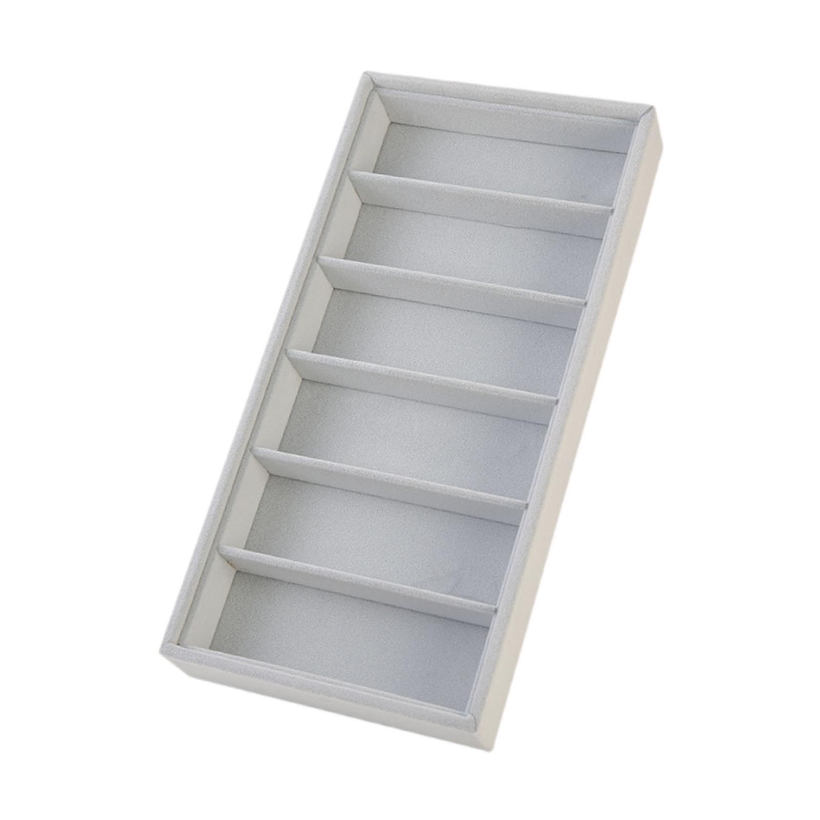 TISHITA Bandeja para Gafas Organizador de Gafas de Sol, Caja de Almacenaje de Lentes Soporte para Joyas Material Suave Resistente para Regalar Uso en Tocador, Bandeja de Almacenamiento, Gris — view 7