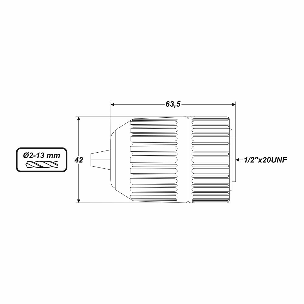 Bosch Zahnkranzbohrfutter 1,5 - 13 mm, 1/2 - 20, für Rechts-/Linkslauf Bosch Zahnkranzbohrfutter 1,5 - 13 mm, 1/2 - 20, für Rechts-/Linkslauf