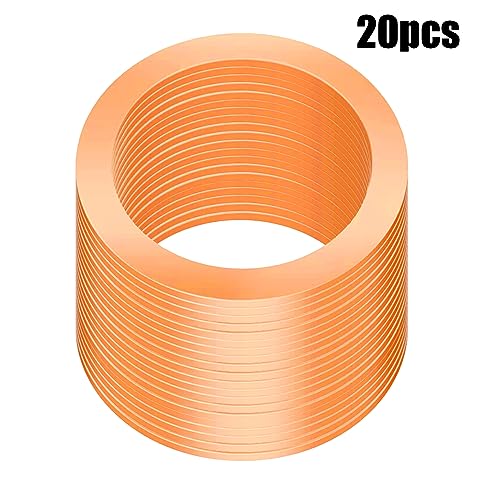Image of M14 x 1.5 Oil Drain Plug Cooper Crush Washers Coolant Seal Ring Gasket 22 mm OD Pack of 20