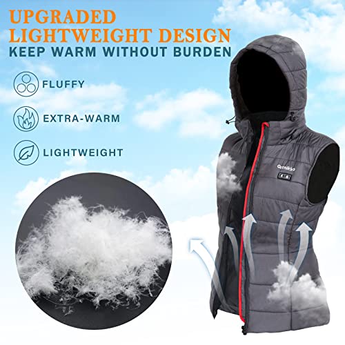Orrnikko [2022 All-New] Heated Vest Women - Detachable Heated Hood And 7.4V 10000Mah Battery Pack, Slim Fit Womens Heated Vest #TOP3