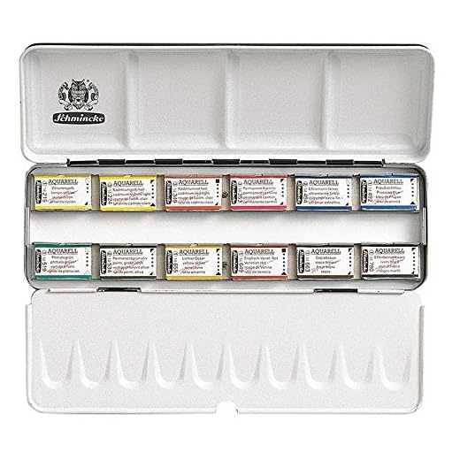 SCHMINCKE Horadam Aquarell Metal Full Pan, Set of 12 (74312097) by Schmincke