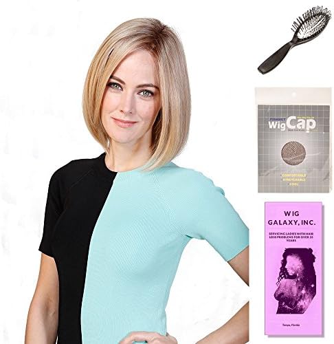 (4 Item Bundle) - (#BT-6037) Lady Latte by Belle Tress, Wig Brush, Booklet and a Free Wig Cap Liner. (Chocolate with Caramel)