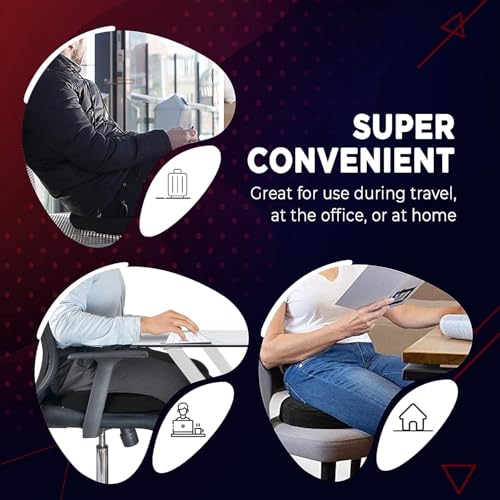 Image of Donut Pillow - with Coccyx Support Shape - Orthopedic Seat Cushion for Hemorrhoid & Tailbone Pain Relief, Sciatica Support - Ideal for Office Chairs, Car Seats & Wheelchairs