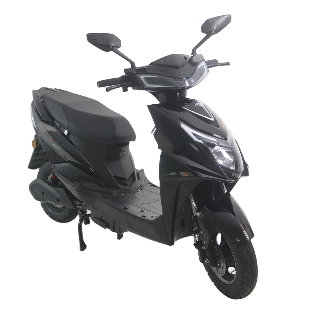 MIOOX Electric Scooter with 48V 30AH Lithium Battery, 60-80km Range, 45km/h Speed, Disc & Drum Brakes, LED or LCD Headlight, Comfortable Seat, Non-RTO, 3-Year Battery Warranty - MES-02 (Black)-image-19