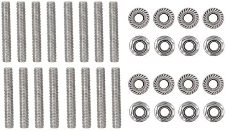 XtremeAmazing 16 Pcs Stainless Exhaust Manifold Stud Nuts kit for Ford 4.6 & 5.4 Liter V8 2 Manifolds