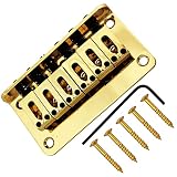 Metal Fixed Hardtail Saddle Bridge Top Load Guitar Tailpiece for 6 String Fender Strat Tele Electric