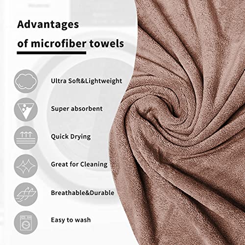 Image of Sassoon Venir Microfiber 1 Piece Men Bath Towel 450 GSM (70x145cm, Peanut Color) Ultra Soft Material, Towel for Daily use