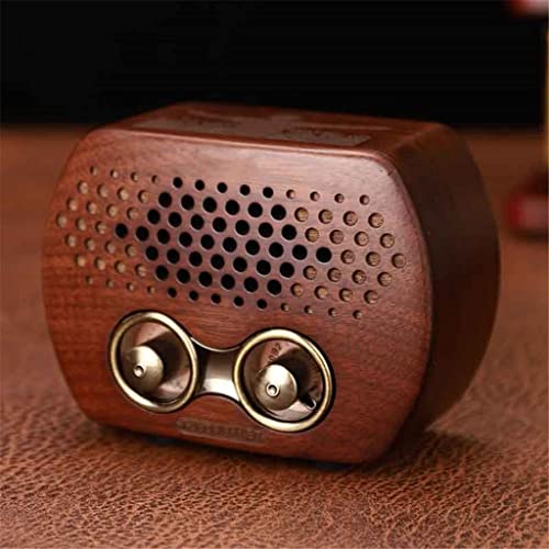 Radio Retro Draagbare FM MP3 Radio Luidspreker met Bluetooth Hout Hifi Geluid TF Card Slot Oplaadbare Ouderwetse Klassieke Auto Audio(Color:Cherry Wooden) - Image 6