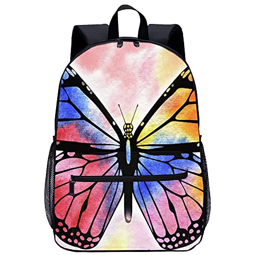 Mochila escolar juvenil de mariposa en 3D para el deporte y ocio de estudiantes