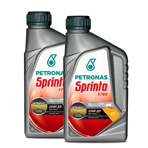 PETRONAS Sprinta F700 10W-30 Teilsynthetisches Motoröl für Motorräder und Motorroller 4-Takt 2 x 1 Liter