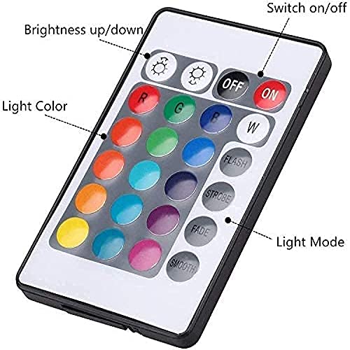 Image of 3 Meter RGB Strip Light with 24 Button Remote Self Adhesive | Complete Strip Light with Kit | RGB Backlit tv Kit| Ceiling Light Strip Multicolor