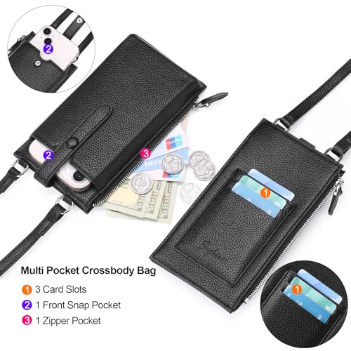 Lightweight Small Crossbody Bags for Women Vegan Leather Cell Phone Purses with Adjustable Strap and Card Slots2