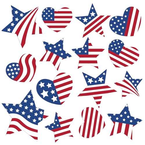 Set de 15 imanes decorativos patrióticos para refrigerador