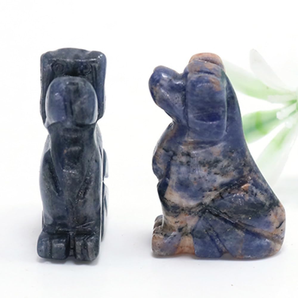 Cadeaux en pierre naturelle LVTFCO : 20 figurines de chien mignon en cristal à offrir