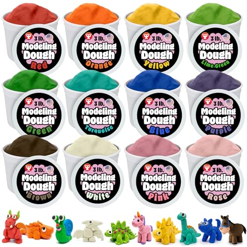 Hygloss unscented playdough 3 lb tub for kids