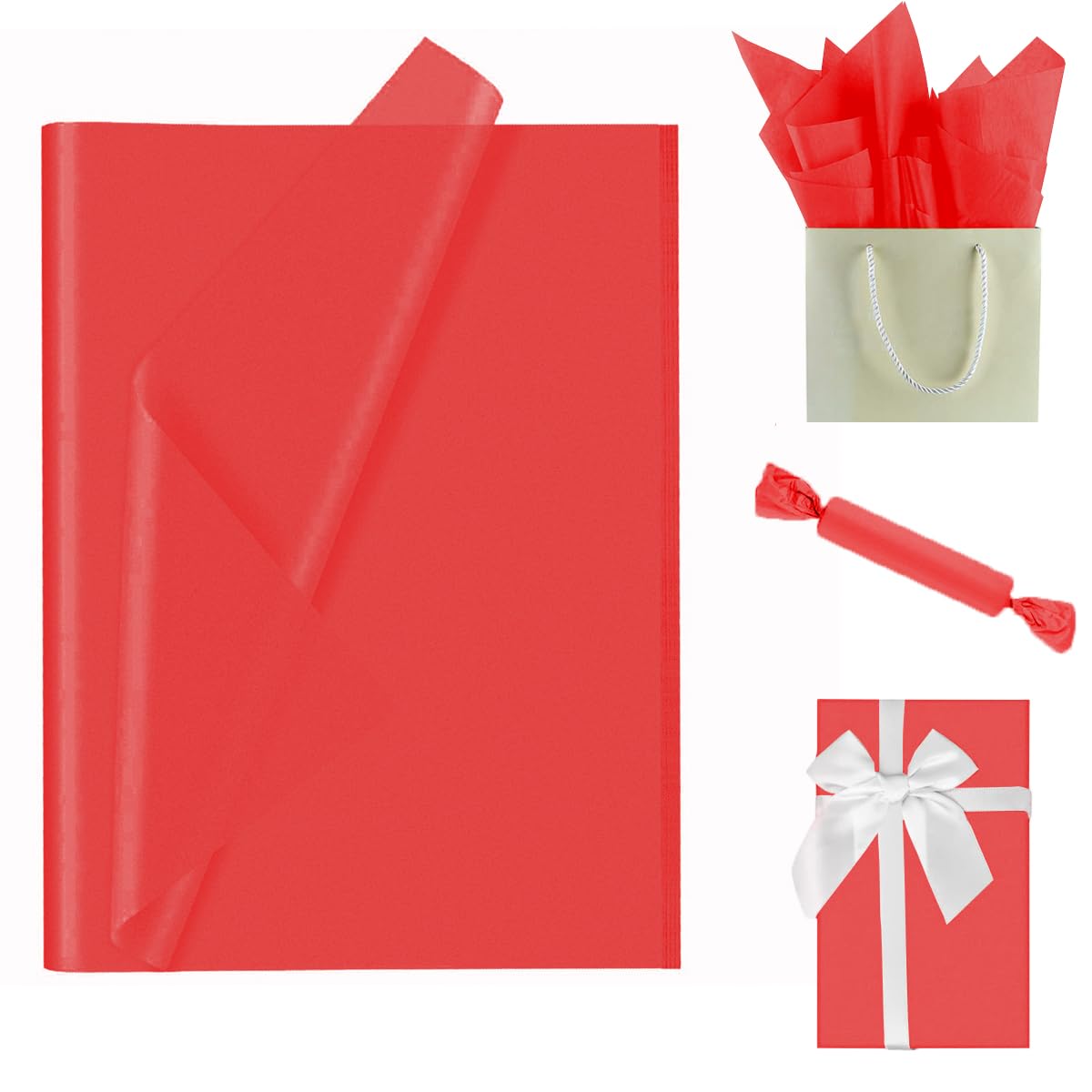 50 Feuilles Papier De Soie Blanc 70x50cm - Emballage Cadeau, Loisirs Créatifs