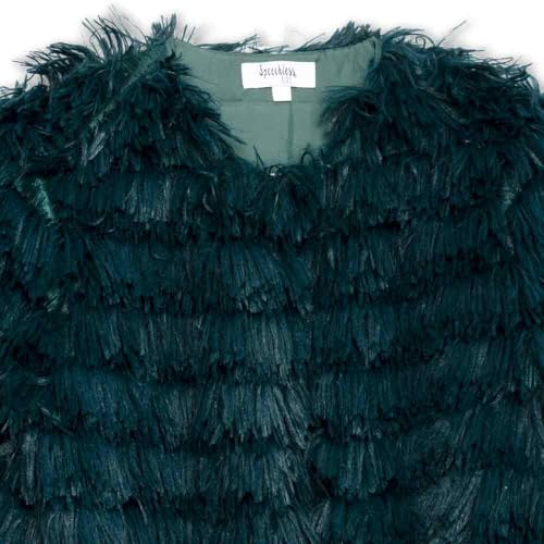 Image of Speechless Girls' Open Front Shaggy Jacket