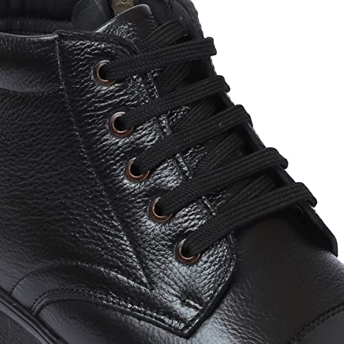 Image of Zoom Shoes High Ankle Genuine Leather Shoes For Men ZA-1165 | Super Comfortable Anti-slip Hiking Boots With Cushioned Insole