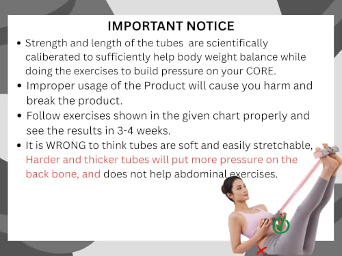 Image of yeMaaR's 6-Tube Exercise Pedal Pull Reducer Tummy Trimmer for Men & Women | Resistance Band Yoga Sports Equipment| Belly Abdomen Waist| Arm Leg Stretching Exercise| Portable Home Gym Sit-ups Device