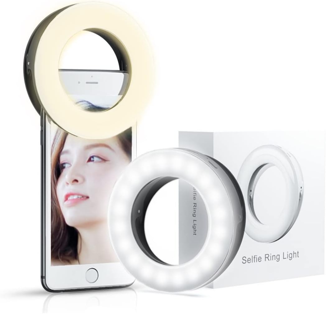 Kerost Ring Light Macro Lens for Smartphone, LED Light 3.5 inches