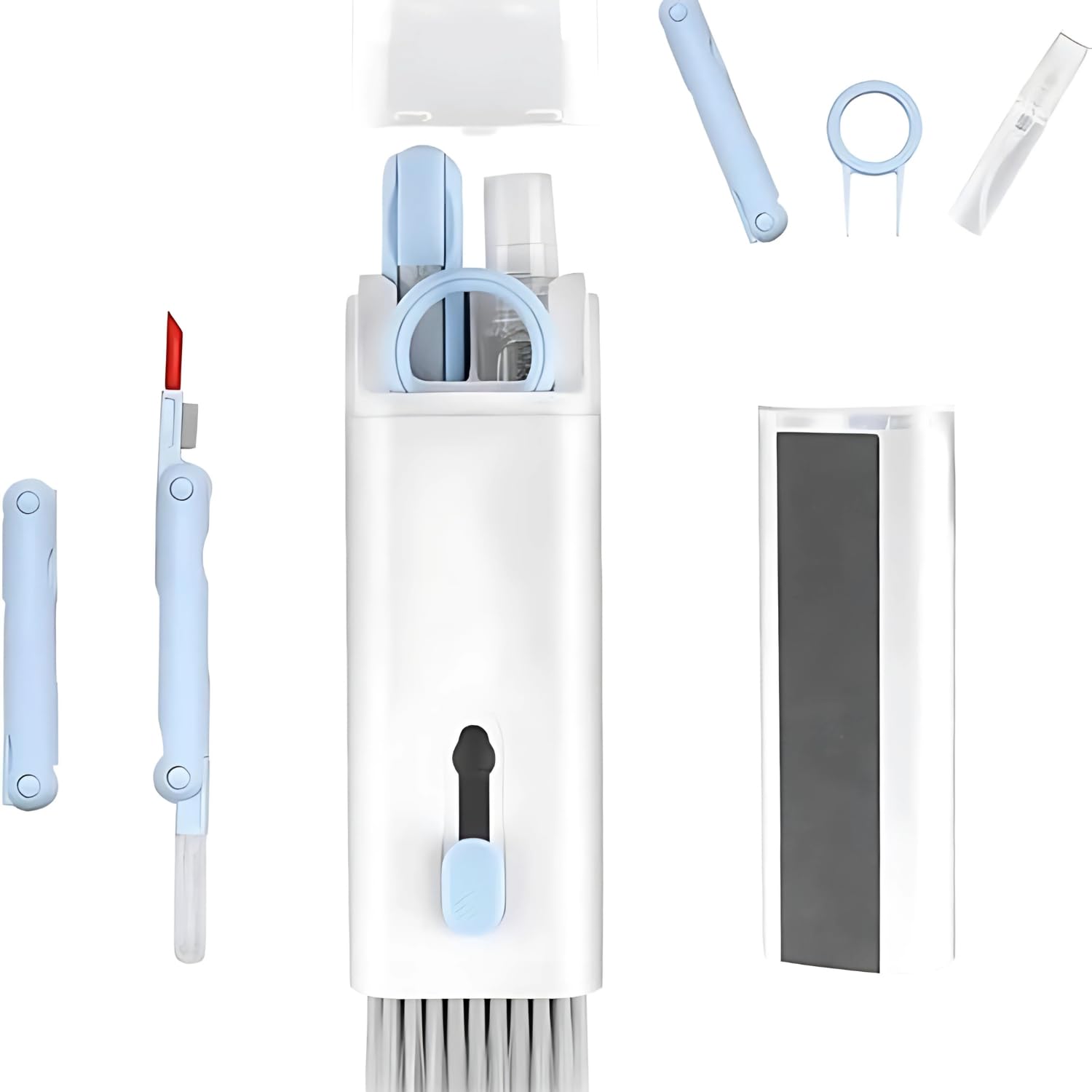 Drumstone 10 𝒀𝒆𝒂𝒓𝒔 𝑾𝒂𝒓𝒓𝒂𝒏𝒕𝒚 7-in-1 Electronic Cleaning Kit for Keyboard, Monitor & Screen | Includes Brush, Cleaner Pen, Spray Bottle, Swipe Cloth, Keycap Puller & Soft Sweep Tool-image-13