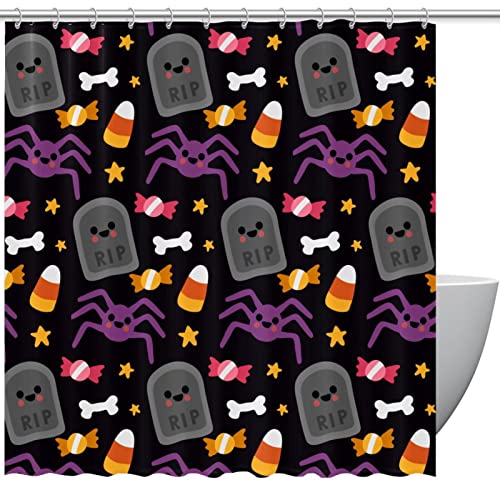 Rideau de douche Halloween grande taille pour éviter les éclaboussures