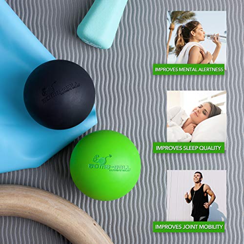 Bomb-Ball Duo Massage ball set by Ultimate Relief, Faszien + Lacrosse massage ball für die Ultimative Muskel Entspannung, Selbstmassage, Faszientraining + Triggerpunkt Therapie - Image 5