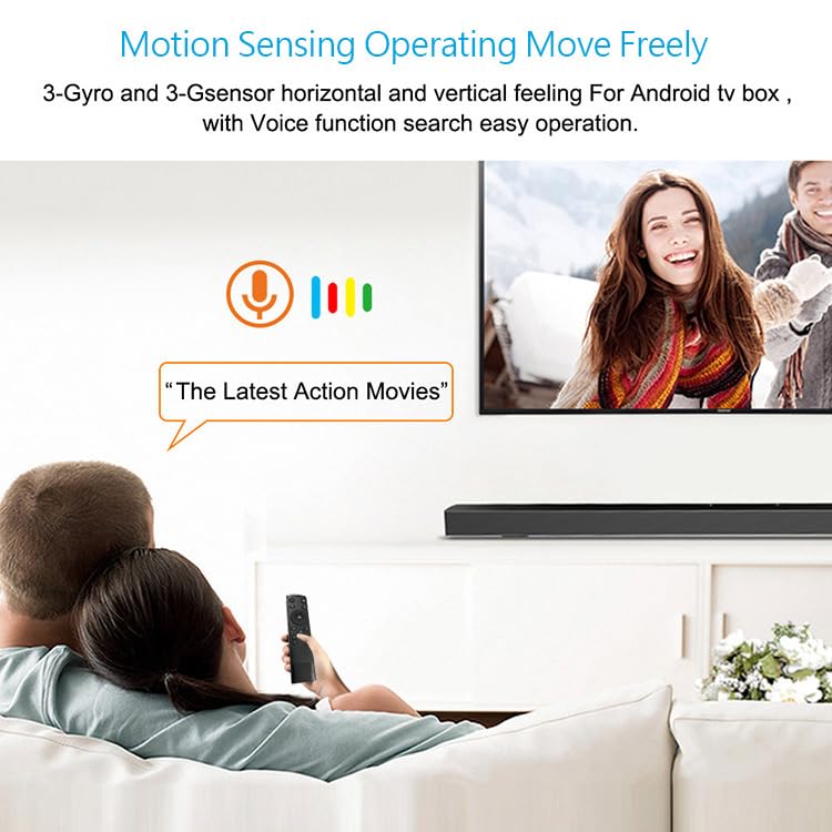 Image of AUSHA Voice Air Mouse Remote Controller with 2.4 Ghz Wireless Connection, Intelligent Learning (IR) Air Fly Smart Remote for PC, Smart TV, Android TV Box