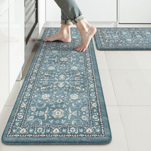 KIMODE Kitchen Floor Mat Anti Fatigue, Cushioned Kitchen Rug 2 Piece by KIMODE - Used condition - US$26.67