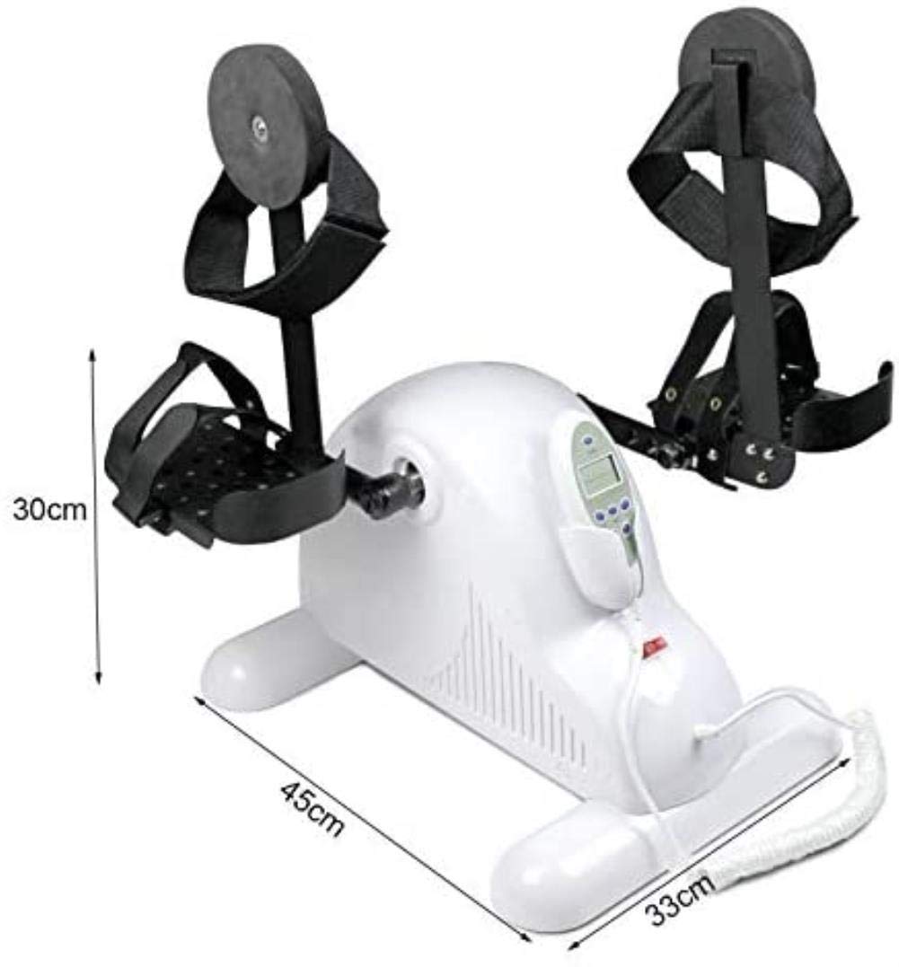 Excersize Bikes Pedale elettrico per anziani Ciclo fitness compatto per esercizi di braccia/gambe Mini trainer per ciclismo Pedale ambulante per esercizi stazionari con protezioni per le gambe