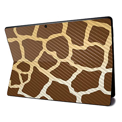 Image of MightySkins Carbon Fiber Skin for Microsoft Surface Pro X - Giraffe | Textured Carbon Fiber Finish | Easy to Apply, Remove, and Change Styles | Made in The USA