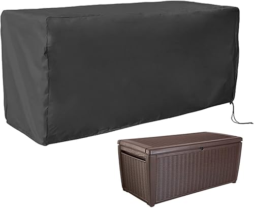 Cubierta para caja de cubierta impermeable resistente al agua, cubierta otomana para patio, protección para todo tipo de clima, cubierta rectangular