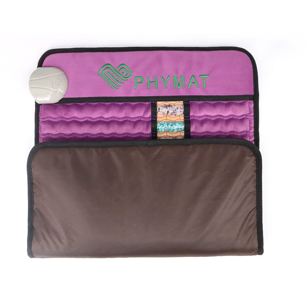 PHYMAT Ametista Infrared Heating Pad Ametista - Tappetino riscaldante a infrarossi a infrarossi, in cristallo naturale, per schiena, fianchi, cosce (60 x 40 cm)