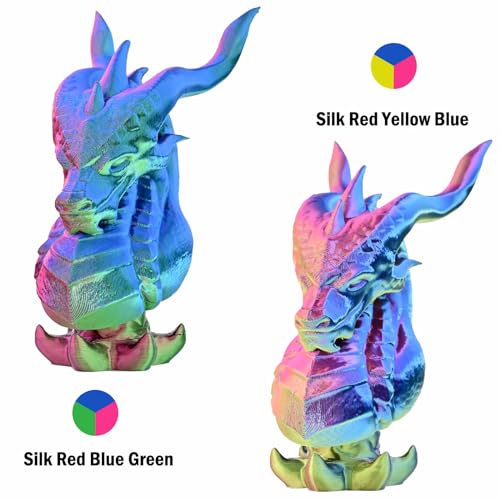 Image of OVV3D 3D Printer Filament Bundle, PLA Filament 1.75mm+ /- 0.02mm, 4 Pack of Dual Color & Tri Color PLA Filament Coextrusion Silk PLA, Rainbow PLA Filament 3D Printing Filament, 4 Spool X 200g