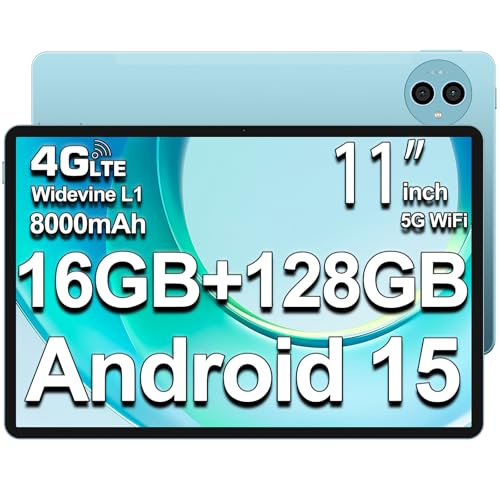 TECLAST P50 Tablet 11 Pulgadas Android 15 Tableta 90Hz, 16GB RAM+128GB ROM(TF 4TB), Doble SIM 4G...