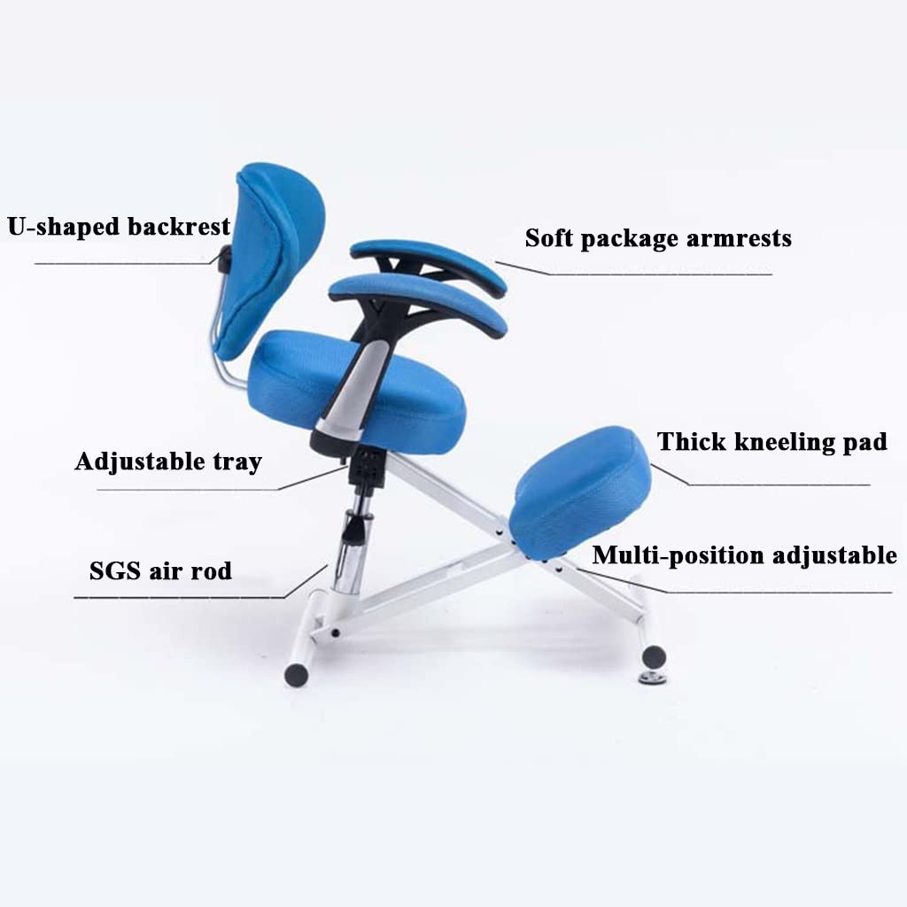 Sedia ergonomica per inginocchiarsi, sedile regolabile per correggere la postura con schienale per una seduta comoda, migliora l'allineamento della colonna vertebrale per casa o ufficio