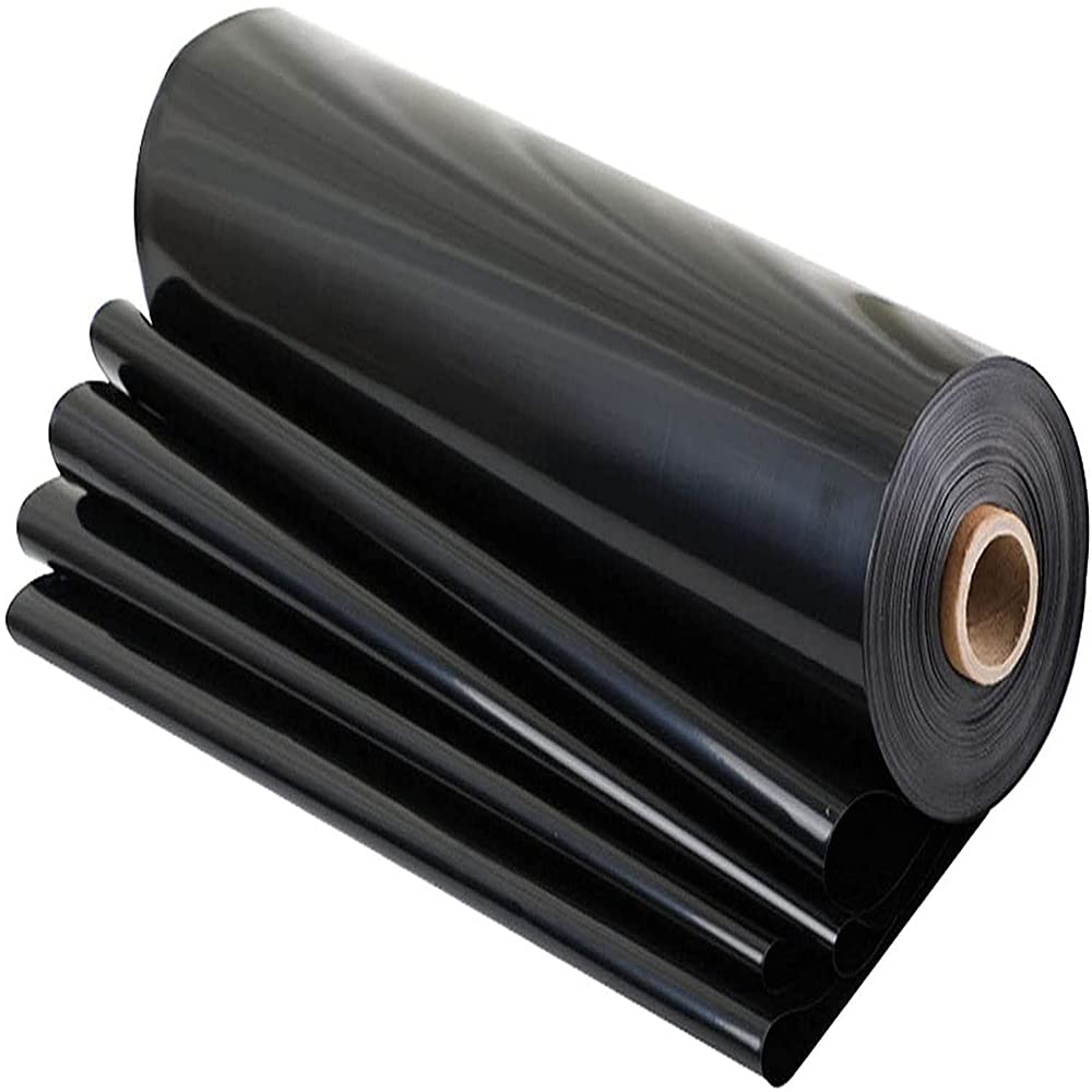 HDPE Pond Liners, Fish Pond Liner for Koi Ponds Streams Fountains And Water Gardens, Black HDPE Pond Skins Underlayment, Waterproof,1x2m(3x6.5ft)